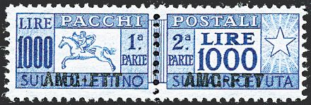 VENEZIA GIULIA - TRIESTE Pacchi postali  (1954)  - Catalogo Cataloghi su offerta - Studio Filatelico Toselli