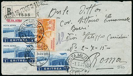 COLONIE ITALIANE - ERITREA - Posta aerea  (1937)  - Catalogo Cataloghi su offerta - Studio Filatelico Toselli