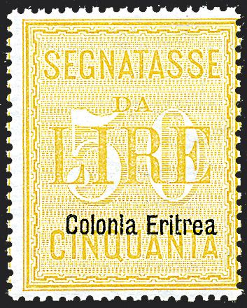 COLONIE ITALIANE - ERITREA - Segnatasse  (1903)  - Catalogo Cataloghi su offerta - Studio Filatelico Toselli