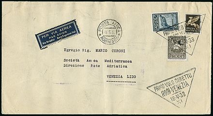 POSTA AEREA ITALIANA  (1933)  - Catalogo Cataloghi su offerta - Studio Filatelico Toselli