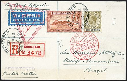 ZEPPELIN - GIBILTERRA  (1933)  - Catalogo Cataloghi su offerta - Studio Filatelico Toselli