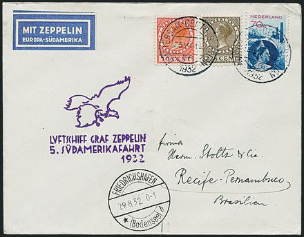ZEPPELIN - OLANDA  (1932)  - Catalogo Cataloghi su offerta - Studio Filatelico Toselli
