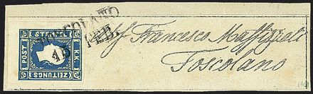 ANTICHI STATI ITALIANI - LOMBARDO VENETO - Francobolli per giornali  (1858)  - Catalogo Catalogo di Vendita a prezzi netti - Studio Filatelico Toselli