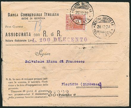 ITALIA REGNO  (1927)  - Catalogo Cataloghi su offerta - Studio Filatelico Toselli