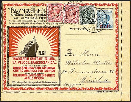 ITALIA REGNO Francobolli per buste e lettere postali - B.L.P.  (1921)  - Catalogo Cataloghi su offerta - Studio Filatelico Toselli