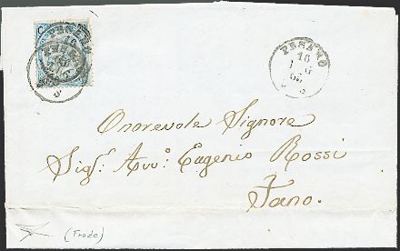 ITALIA REGNO Frodi postali  (1865)  - Catalogo Cataloghi su offerta - Studio Filatelico Toselli