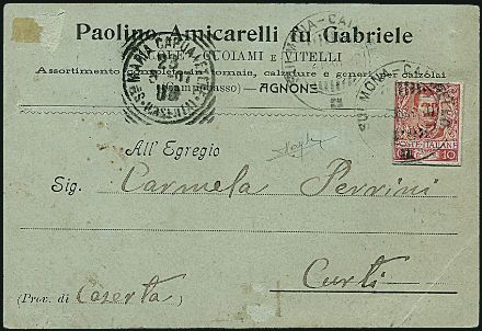 ITALIA REGNO Frodi postali  (1907)  - Catalogo Cataloghi su offerta - Studio Filatelico Toselli