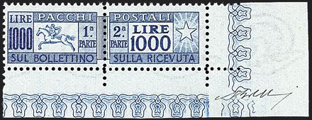 ITALIA REPUBBLICA Pacchi postali  (1954)  - Catalogo Cataloghi su offerta - Studio Filatelico Toselli