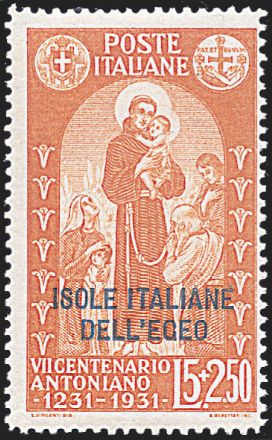 COLONIE ITALIANE - EGEO  (1931)  - Catalogo Cataloghi su offerta - Studio Filatelico Toselli