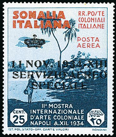 COLONIE ITALIANE - SOMALIA - Servizio aereo  (1934)  - Catalogo Cataloghi su offerta - Studio Filatelico Toselli