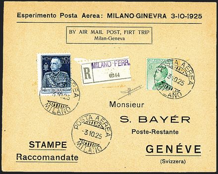 POSTA AEREA ITALIANA  (1925)  - Catalogo Cataloghi su offerta - Studio Filatelico Toselli