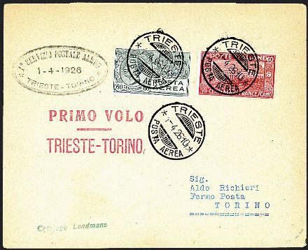 POSTA AEREA ITALIANA  (1926)  - Catalogo Cataloghi su offerta - Studio Filatelico Toselli