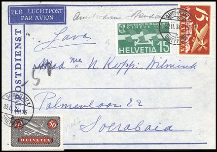 POSTA AEREA ESTERA - SVIZZERA  (1934)  - Catalogo Cataloghi su offerta - Studio Filatelico Toselli