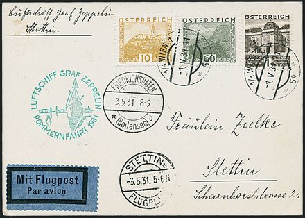 ZEPPELIN - AUSTRIA  (1931)  - Catalogo Cataloghi su offerta - Studio Filatelico Toselli