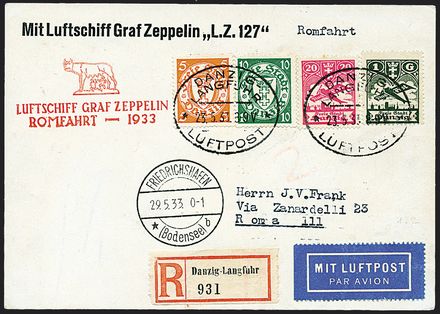 ZEPPELIN - DANZICA  (1933)  - Catalogo Cataloghi su offerta - Studio Filatelico Toselli