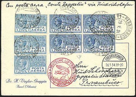 ZEPPELIN - ITALIA  (1934)  - Catalogo Cataloghi su offerta - Studio Filatelico Toselli