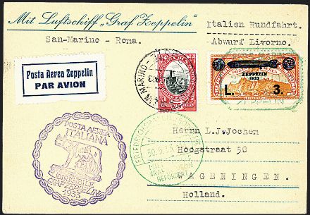 ZEPPELIN - SAN MARINO  (1933)  - Catalogo Cataloghi su offerta - Studio Filatelico Toselli