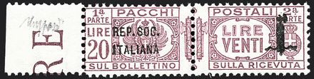 REPUBBLICA SOCIALE ITALIANA Pacchi postali  - Catalogo Catalogo di vendita su offerte - Studio Filatelico Toselli