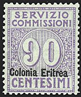 COLONIE ITALIANE ERITREA Servizio commissioni