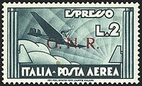 REPUBBLICA SOCIALE ITALIANA  Posta aerea
