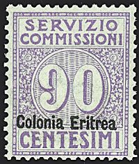 COLONIE ITALIANE ERITREA Servizio commissioni