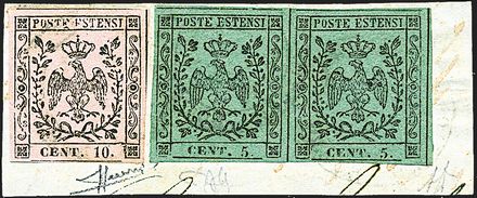 ANTICHI STATI ITALIANI - MODENA - Uso dei francobolli ducali nel governo provvisorio  (1859)  - Catalogo Cataloghi su offerta - Studio Filatelico Toselli