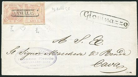 ANTICHI STATI ITALIANI - NAPOLI  (1858)  - Catalogo Cataloghi su offerta - Studio Filatelico Toselli