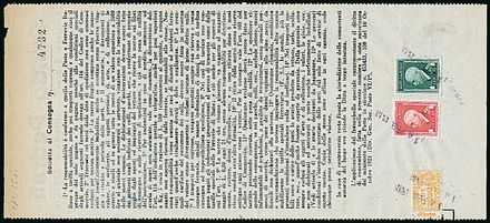 ITALIA REGNO Marche da bollo usate per posta  (1945)  - Catalogo Cataloghi su offerta - Studio Filatelico Toselli