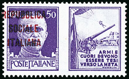 REPUBBLICA SOCIALE ITALIANA Propaganda di guerra  (1944)  - Catalogo Cataloghi su offerta - Studio Filatelico Toselli