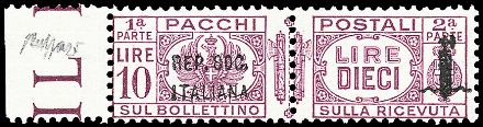 REPUBBLICA SOCIALE ITALIANA Pacchi postali  (1944)  - Catalogo Cataloghi su offerta - Studio Filatelico Toselli