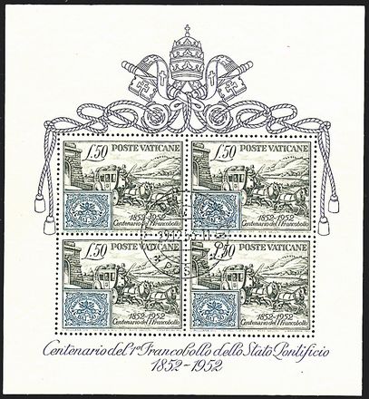 VATICANO Foglietti  (1952)  - Catalogo Cataloghi su offerta - Studio Filatelico Toselli