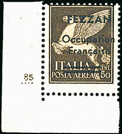 OCCUPAZIONI STRANIERE DELLE COLONIE - FEZZAN - Occupazione Francese - Posta aerea  (1943)  - Catalogo Cataloghi su offerta - Studio Filatelico Toselli