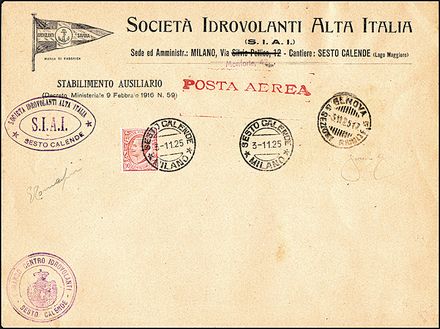 POSTA AEREA ITALIANA  (1925)  - Catalogo Cataloghi su offerta - Studio Filatelico Toselli