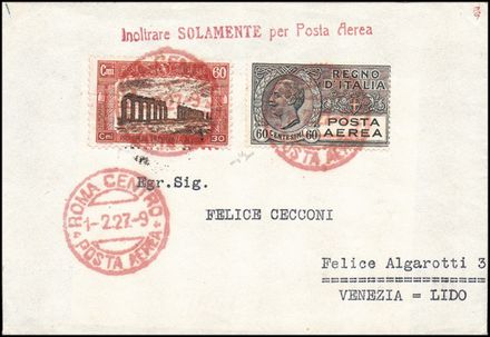 POSTA AEREA ITALIANA  (1927)  - Catalogo Cataloghi su offerta - Studio Filatelico Toselli