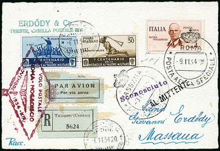 POSTA AEREA ITALIANA  (1934)  - Catalogo Cataloghi su offerta - Studio Filatelico Toselli