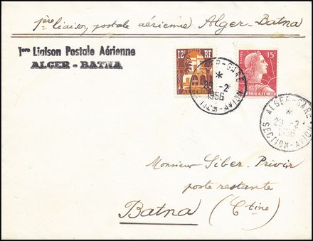 POSTA AEREA ESTERA - ALGERIA  (1956)  - Catalogo Cataloghi su offerta - Studio Filatelico Toselli