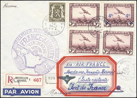 POSTA AEREA ESTERA - BELGIO  (1937)  - Catalogo Cataloghi su offerta - Studio Filatelico Toselli