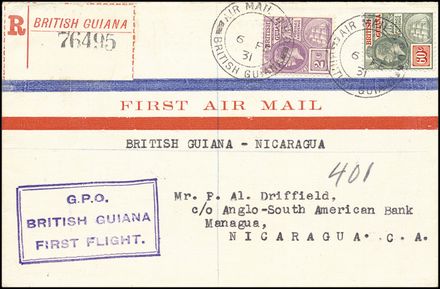 POSTA AEREA ESTERA - BRITISH GUIANA  (1931)  - Catalogo Cataloghi su offerta - Studio Filatelico Toselli