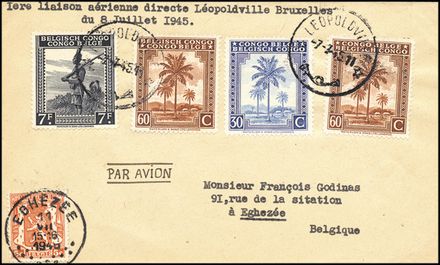 POSTA AEREA ESTERA - CONGO BELGA  (1945)  - Catalogo Cataloghi su offerta - Studio Filatelico Toselli