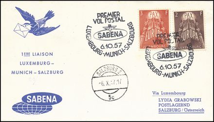 POSTA AEREA ESTERA - LUSSEMBURGO  (1957)  - Catalogo Cataloghi su offerta - Studio Filatelico Toselli