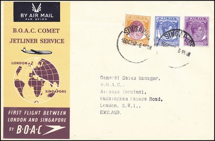 POSTA AEREA ESTERA - SINGAPORE  (1952)  - Catalogo Cataloghi su offerta - Studio Filatelico Toselli