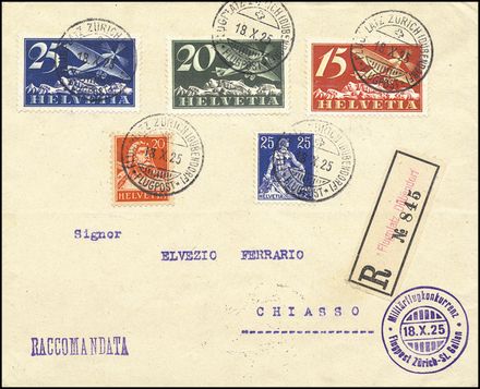 POSTA AEREA ESTERA - SVIZZERA  (1925)  - Catalogo Cataloghi su offerta - Studio Filatelico Toselli