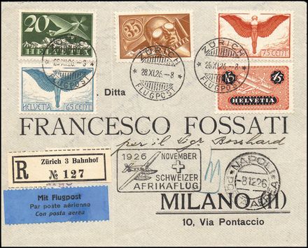 POSTA AEREA ESTERA - SVIZZERA  (1926)  - Catalogo Cataloghi su offerta - Studio Filatelico Toselli