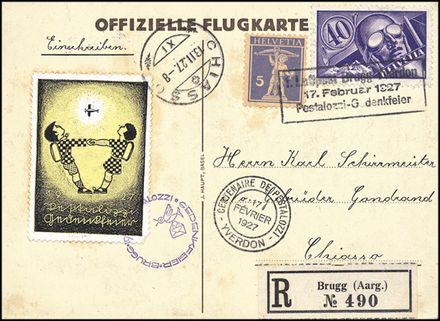 POSTA AEREA ESTERA - SVIZZERA  (1927)  - Catalogo Cataloghi su offerta - Studio Filatelico Toselli