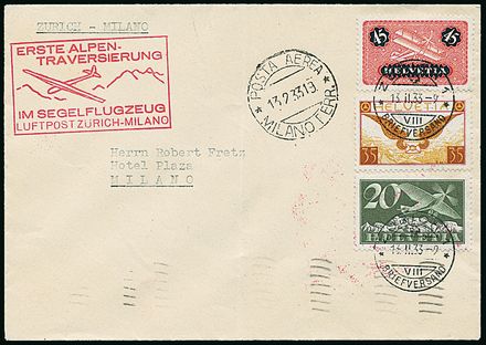 POSTA AEREA ESTERA - SVIZZERA  (1933)  - Catalogo Cataloghi su offerta - Studio Filatelico Toselli