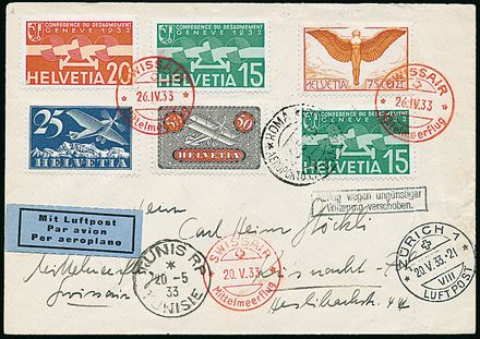 POSTA AEREA ESTERA - SVIZZERA  (1933)  - Catalogo Cataloghi su offerta - Studio Filatelico Toselli