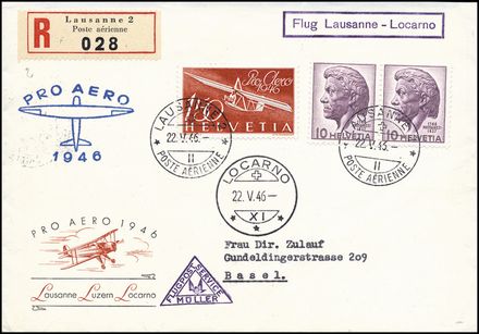 POSTA AEREA ESTERA - SVIZZERA  (1946)  - Catalogo Cataloghi su offerta - Studio Filatelico Toselli