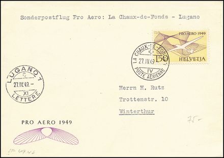 POSTA AEREA ESTERA - SVIZZERA  (1949)  - Catalogo Cataloghi su offerta - Studio Filatelico Toselli