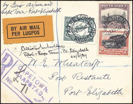 POSTA AEREA ESTERA - SOUTH AFRICA  (1929)  - Catalogo Cataloghi su offerta - Studio Filatelico Toselli