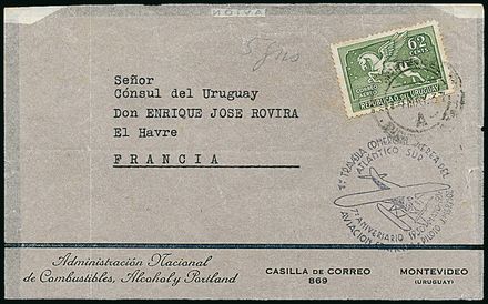 POSTA AEREA ESTERA - URUGUAY  (1937)  - Catalogo Cataloghi su offerta - Studio Filatelico Toselli